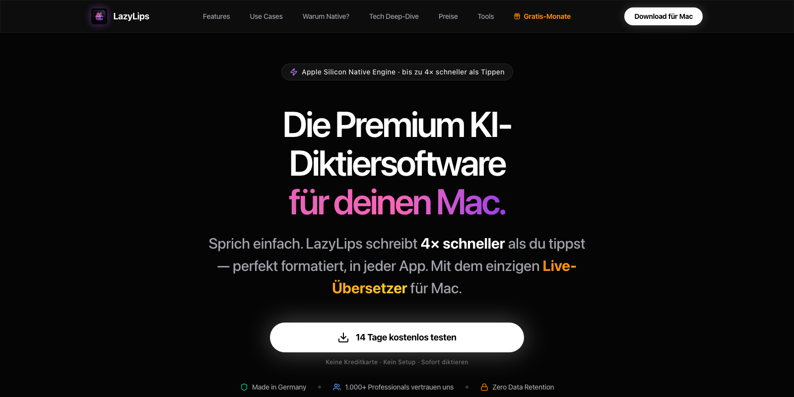 LazyLips — Website